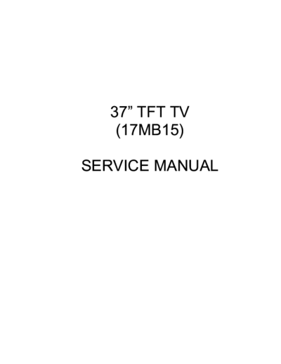 Ch.  17MB15 plasma  service manual